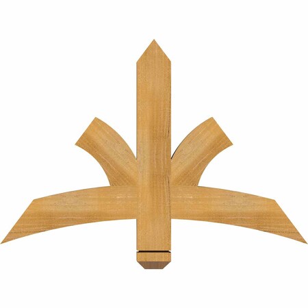 Ekena Millwork Davenport Rough Sawn Timber Gable Bracket, Western Red Cedar, 36"W x 24"H x 2"D x 4"F, 16/12 Pitch GBW036X24X0204DAV00RWR